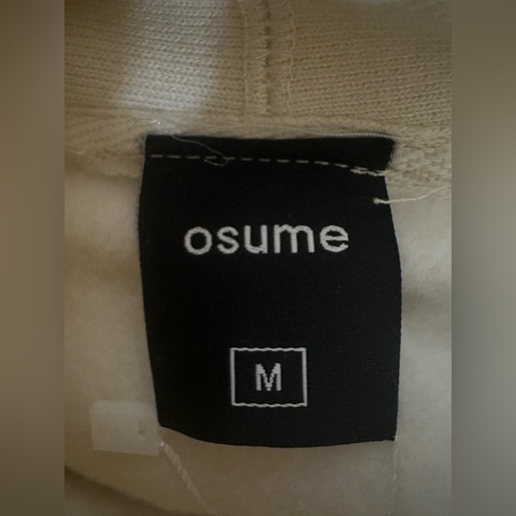 Osume Men's Cream Hoodie Sweatshirt size M - Picture 6 of 12